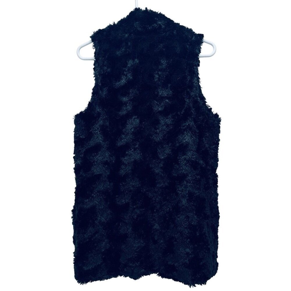 French Laundry Faux Fur Lined Vest Jacket-Coat Size S Women’s Black Sleeveless - Picture 9 of 9